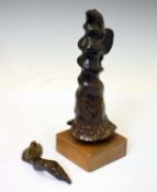 Two bronze female figures