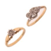 Two diamond rings