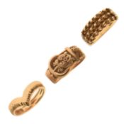Three 9ct gold rings (3)