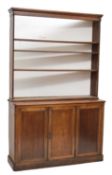Victorian mahogany bookcase on cabinet