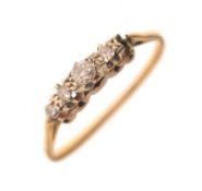 Diamond five stone ring (a/f)