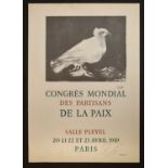 Picasso - Signed 'World Congress of Partisans for Peace' plate