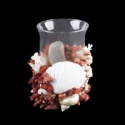 Transparent glass candle vase