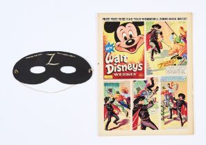 Walt Disney's Weekly No 2 (Feb 1st 1959) wfg Zorro Mask. Comic [vfn-], free gift [fn] (2)
