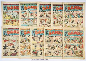 Dandy (1951) 476-527. Complete year with Flying Forkbeard by Paddy Brennan, Lion Boy by Jack