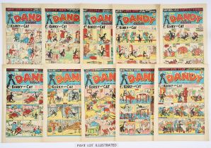 Dandy (1950) 424-475. Complete year. With Korky, Desperate Dan, Keyhole Kate and Jimmy Johnston -