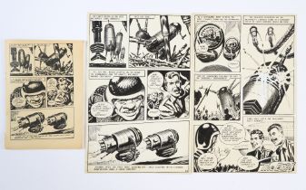 Space Ace and the Scourge from Zombara: two original artworks by Ron Turner (1959) for Lone Star
