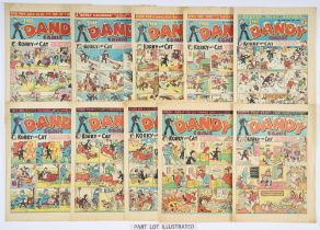 Dandy (1946-47). 1946: 310-334 Xmas (Near complete year missing No 309), 312, 315, 319, 324, 328 [