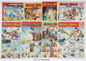 Mickey Mouse Weekly (1950-53). 89 issues between Apr 8th 1950 - June 27th 1953 comprising 1950 x 37,