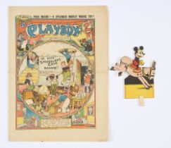 Playbox 296 (1930) wfg Mickey Mouse Toy. The only free gift known to exist accompanying this comic