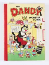 Dandy Monster Comic (1952). Korky's Toyshop. Bright boards and spine, neat dedication, cream/light