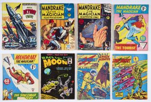 All Action Comic 1 (A. Moring 1954), Mandrake the Magician (L. Miller 68 pg square bound 1966). 2,