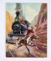 'A Wild Ride' original artwork drawn, painted and signed to the protection sheet by Derek Eyles