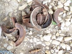 Brake shoes for grain trailer