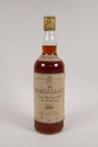 A bottle of The Macallan 1966, 18 Years Old Single Highland Malt Scotch Whisky, bottled in 1985, 43%
