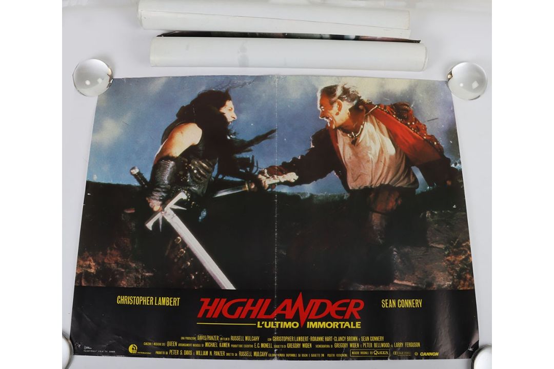 Three Original Different Highlander Fotobusta Movie Film Posters. - Image 1 of 3