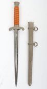 WW2 German Army (Heer) Officers Dagger by 'Herder'.