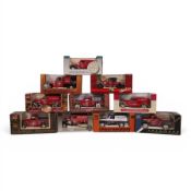 Ten diecast model collectors banks