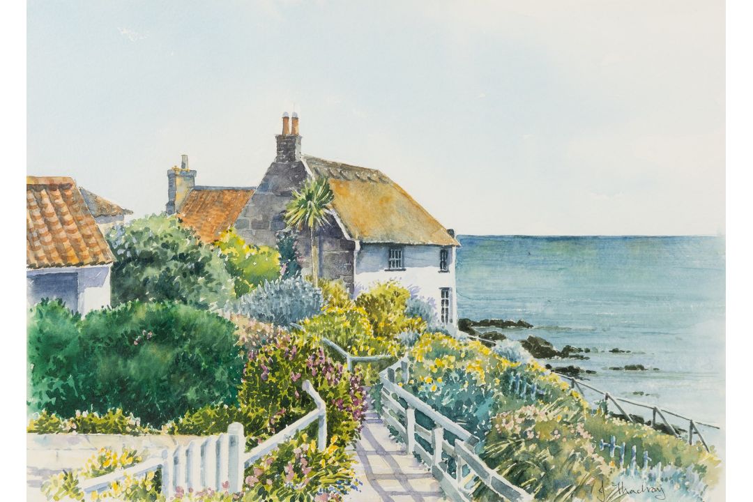 Janet Thackray (British 20th century): Lady Palmer's Cottage - Runswick Bay - Image 2 of 9