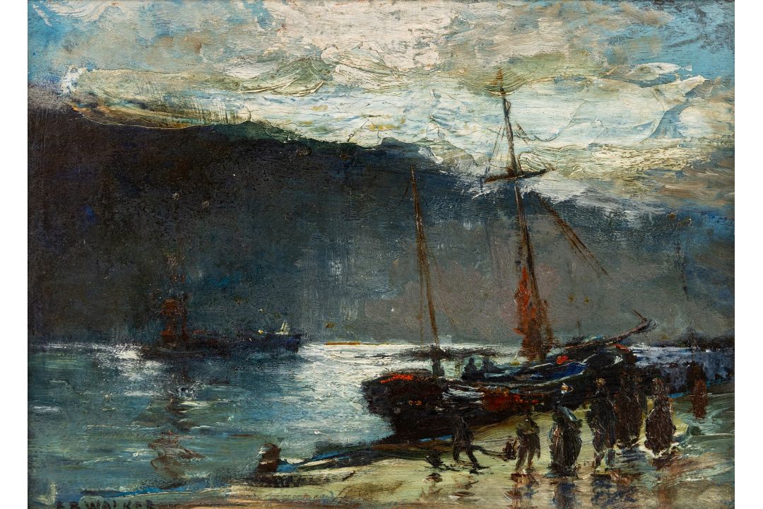 B B Walker (British 20th century): Port of Whitby - Image 1 of 4