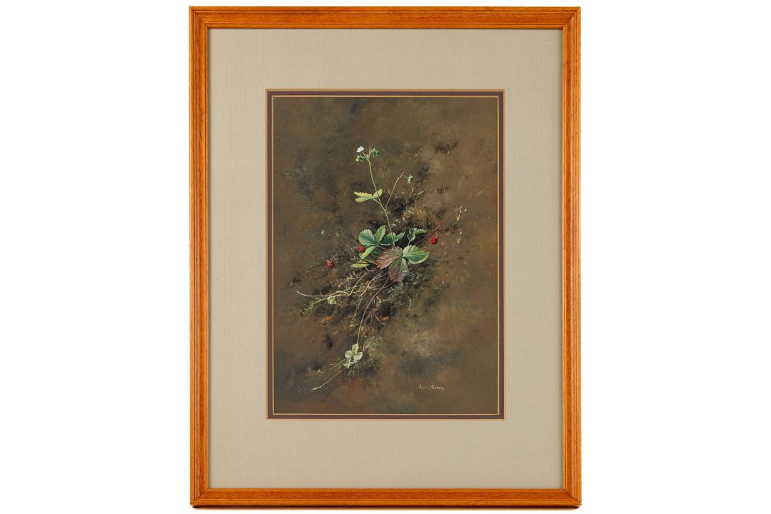 Ann Soper (British 20th century): Study of a Strawberry Plant - Image 2 of 4