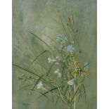 Ann Soper (British 20th century): Butterfly among Wildflowers