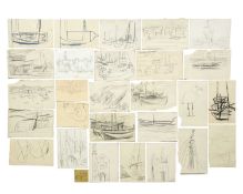 Trevor BELL (1930-2017) Various early St Ives sketches and drawings, c1955