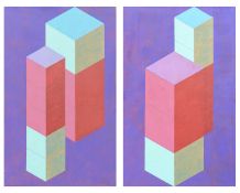 John MITCHELL (1943-2014) Projected Piers Series (Large Version) c.1986 - Two Works