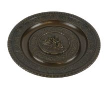 A French bronze circular charger.