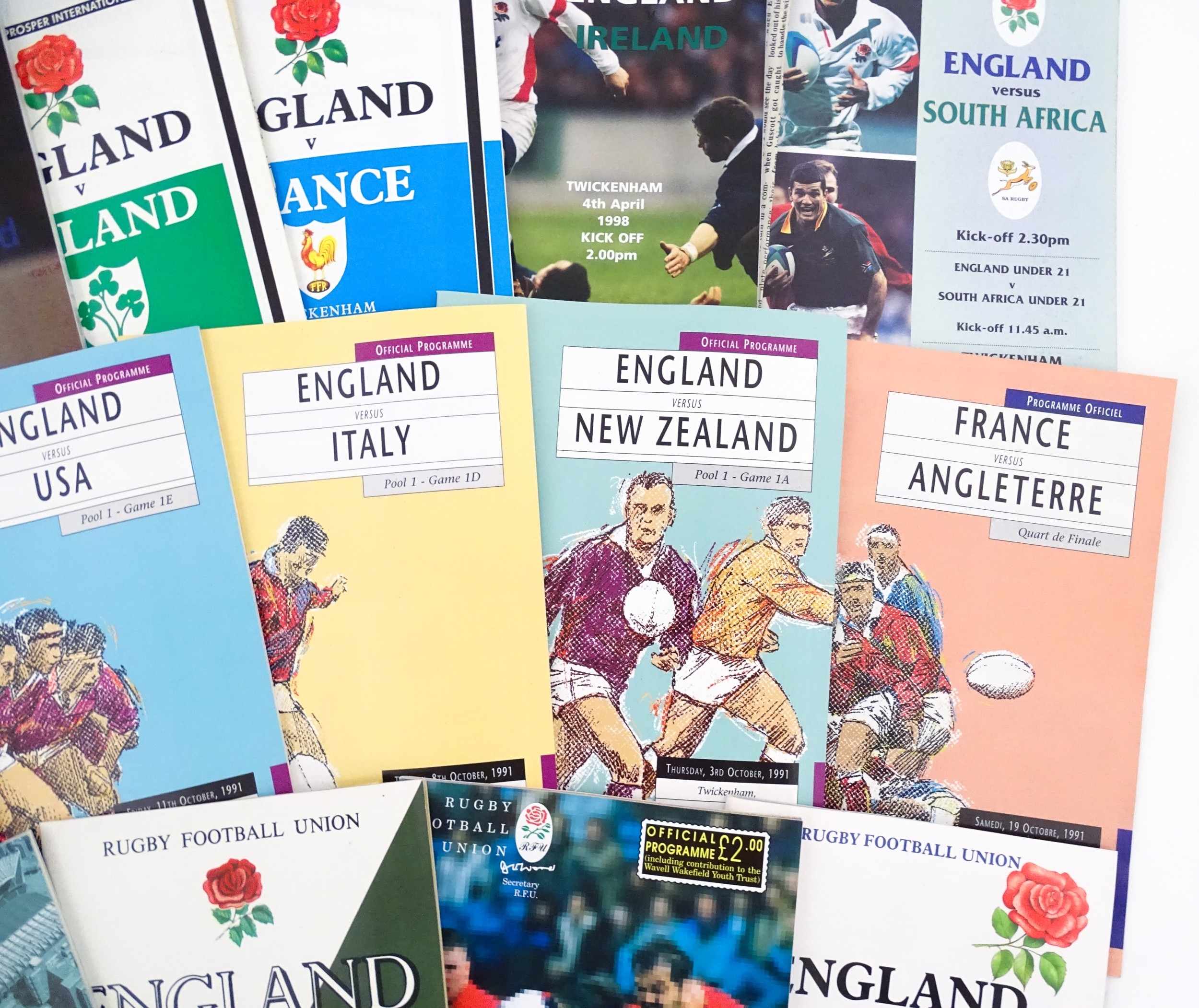 A large quantity of Rugby Union international match and World Cup competition programmes 1954- 2015. - Image 29 of 42