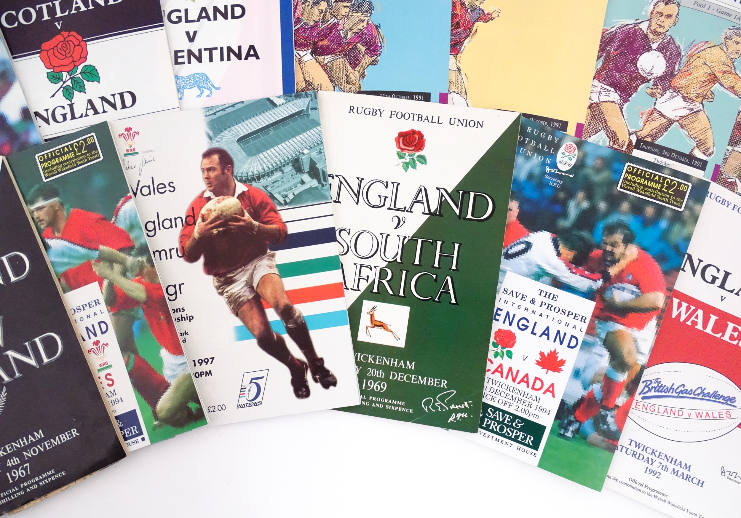 A large quantity of Rugby Union international match and World Cup competition programmes 1954- 2015. - Image 25 of 42