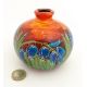 An Anita Harris green glazed vase of squat form decorated with Bluebells. Signed under. Approx. 3 - Image 2 of 8