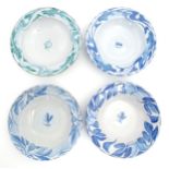 Four studio pottery dishes by Andrew Hazelden of Aldermaston Pottery, to include two with fig and