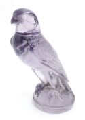 An Art Deco Lalique Faucon / Falcon glass car mascot. Moulded R. Lalique and engraved France.