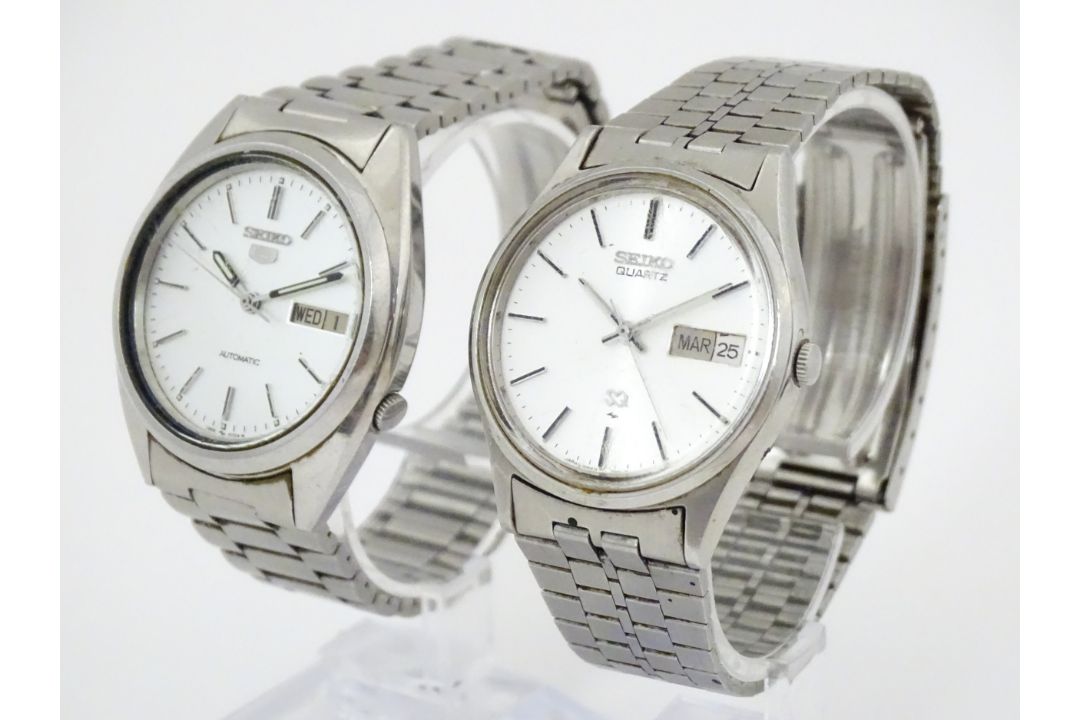 Five assorted wristwatches to include examples by Seiko, Timex, Emperor ...