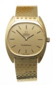 OMEGA - Constellation montre bracelet quartz homme avec bracelet en or jaune 750
