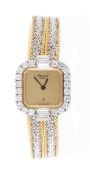 CHOPARD - Montre bijou de dame bicolore en or jaune et or blanc