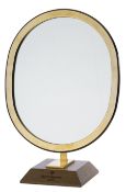 PATEK PHILIPPE - Miroir de table ovale en métal doré