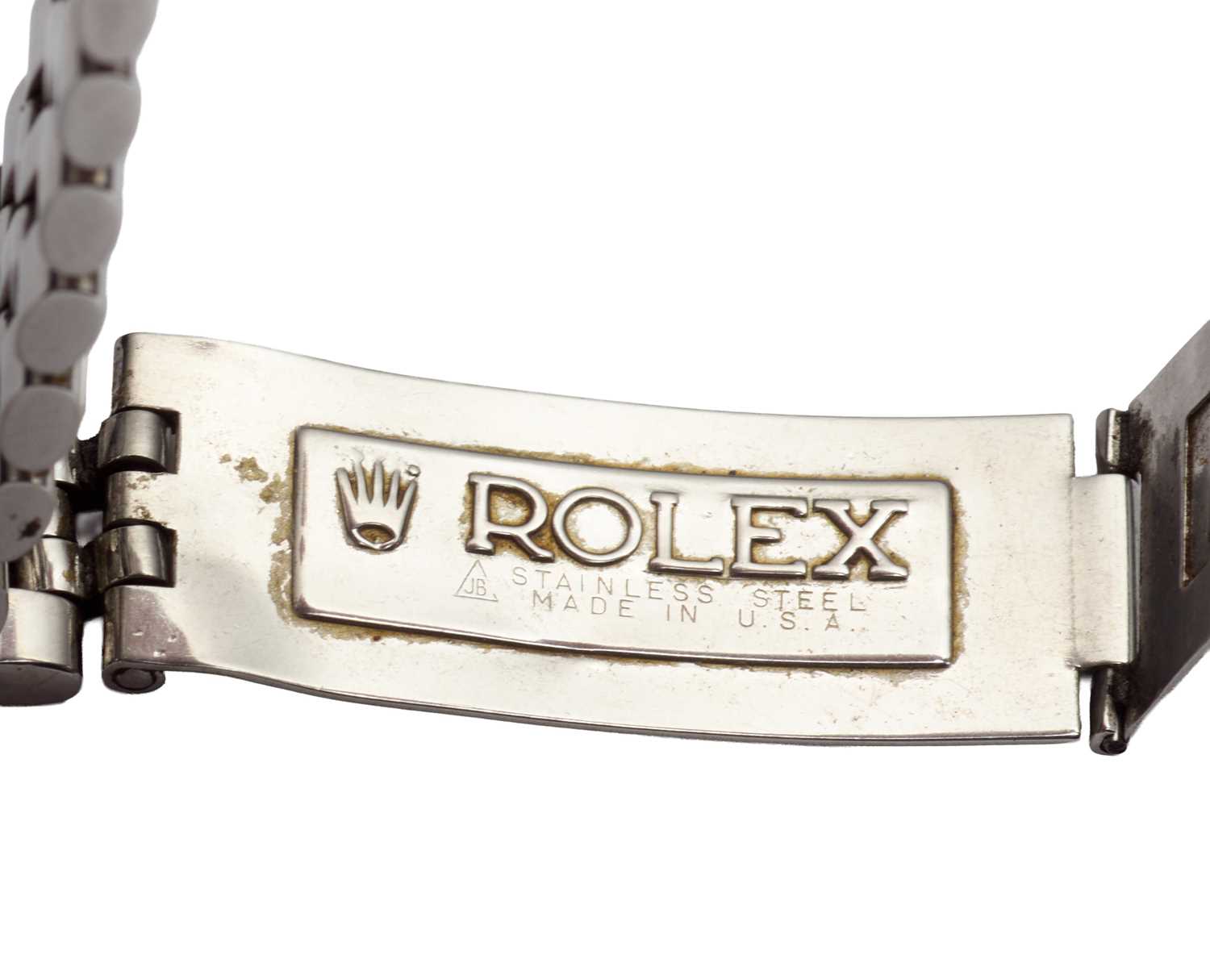 ROLEX OYSTER PERPETUAL DATEJUST: A STAINLESS STEEL BRACELET WATCH - Image 3 of 4