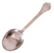 A CHARLES II WEST COUNTRY SILVER TREFID SPOON