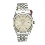 ROLEX OYSTER PERPETUAL DATEJUST: A STAINLESS STEEL BRACELET WATCH