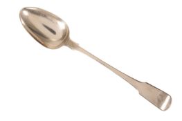 A GEORGE IV SILVER FIDDLE PATTERN BASTING SPOON