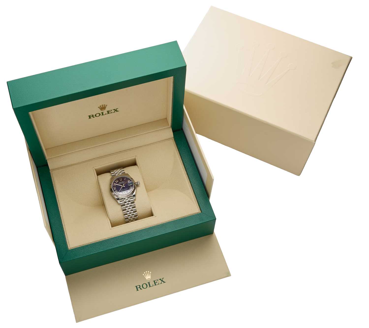 ROLEX OYSTER PERPETUAL DATEJUST 31: A STAINLESS STEEL BRACELET WATCH - Image 5 of 5