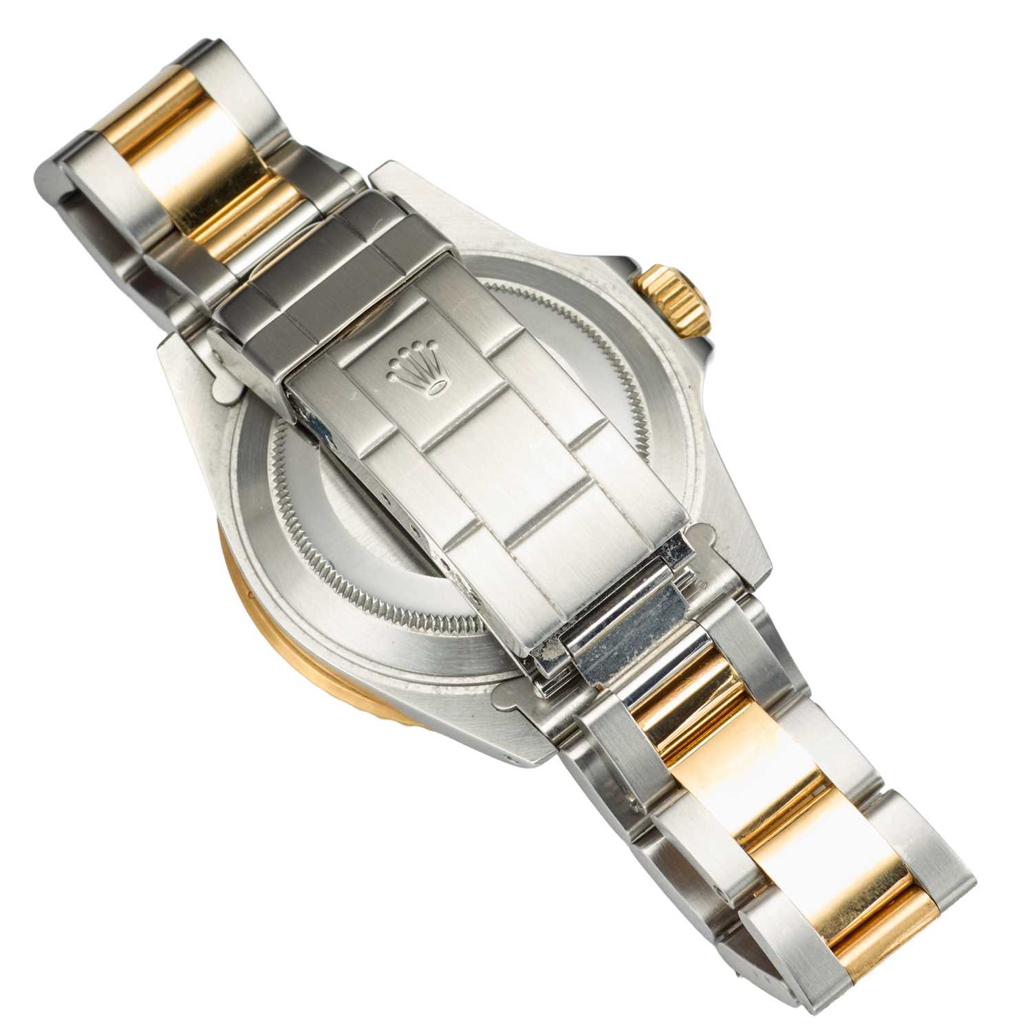 ROLEX OYSTER PERPETUAL SUBMARINER DATE: A STEEL AND GOLD BRACELET WATCH - Image 3 of 4