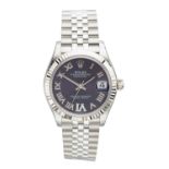 ROLEX OYSTER PERPETUAL DATEJUST 31: A STAINLESS STEEL BRACELET WATCH