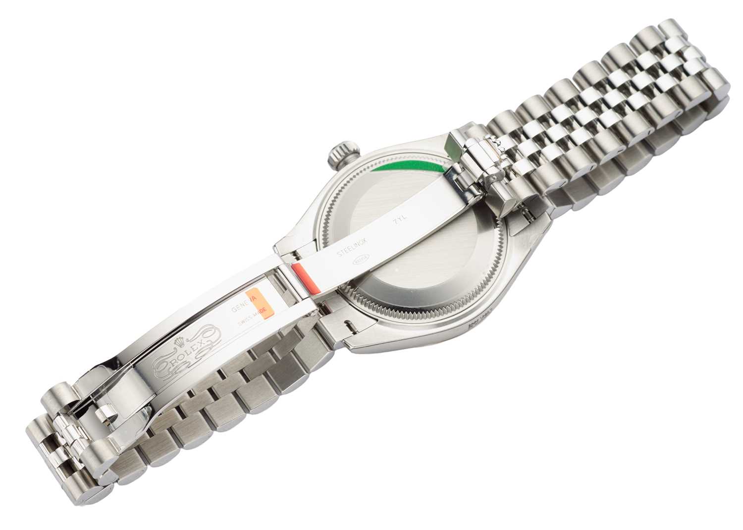 ROLEX OYSTER PERPETUAL DATEJUST 31: A STAINLESS STEEL BRACELET WATCH - Image 4 of 5