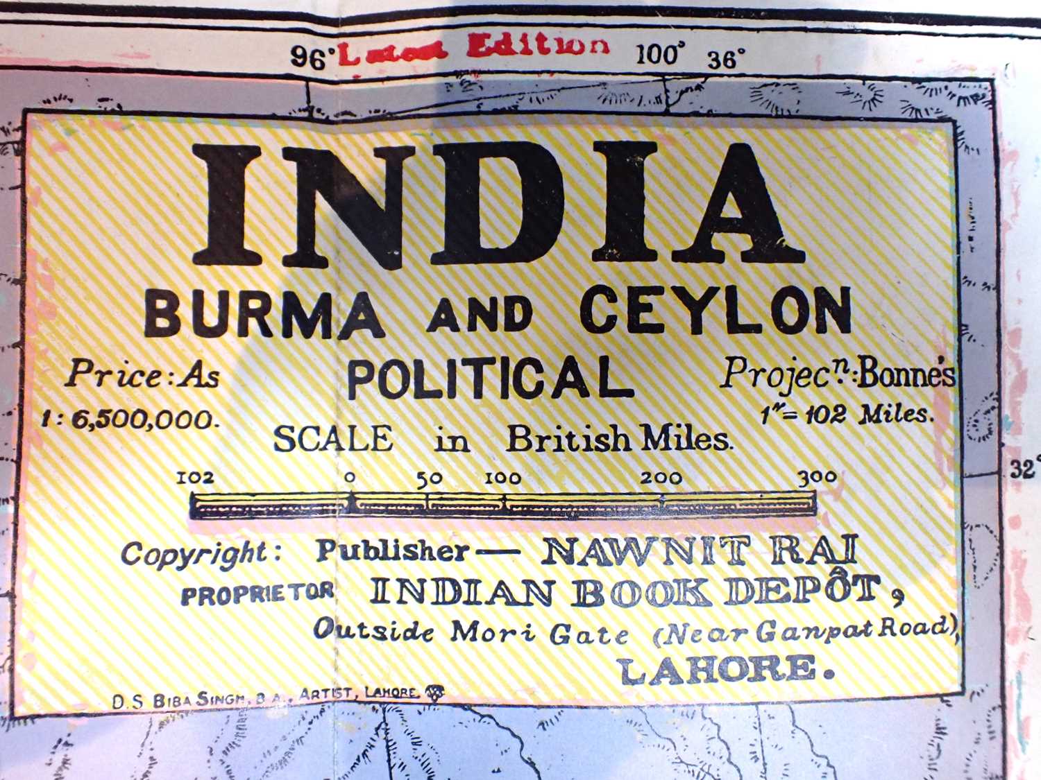 'MAP OF INDIA, IN ENGLISH' PUBLISHED BY 'MAP HOUSE' - Image 3 of 4