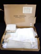 A QUANTITY OF LACE, LINENS AND LADIES GLOVES