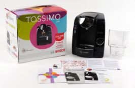 Tassimo Joy by Bosch coffee machine, model number TAS4502GB, with box and accessories.