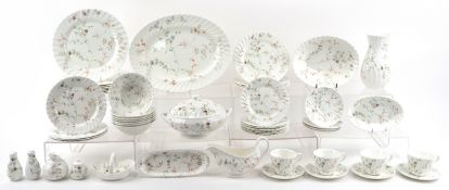 Wedgwood part dinner and tea service in the Campion pattern including a lidded tureen, teacups,